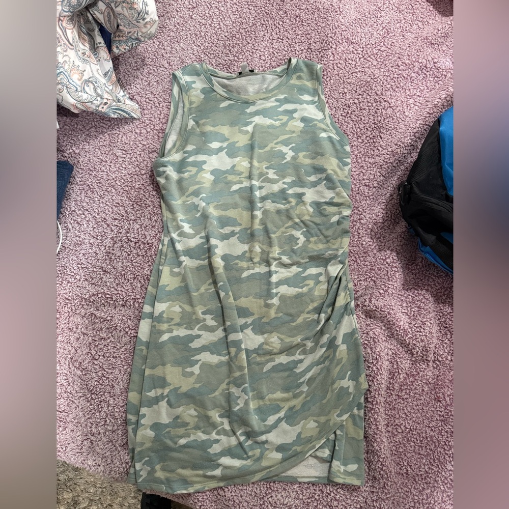 Camouflage Sleeveless Dress ninewest large